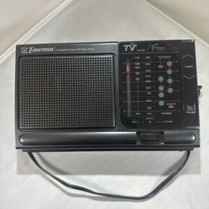 Emerson Instant Band Radio AR2471 TV/AM/FM/Weather Portable Battery & AC Powered
